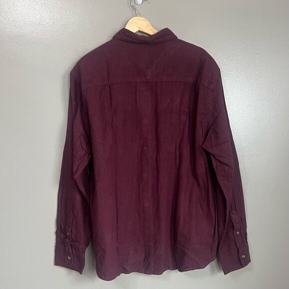 Roebuck & Co burgundy workwear flannel shirt XXL gorpcore camping hiking - Picture 2 of 5